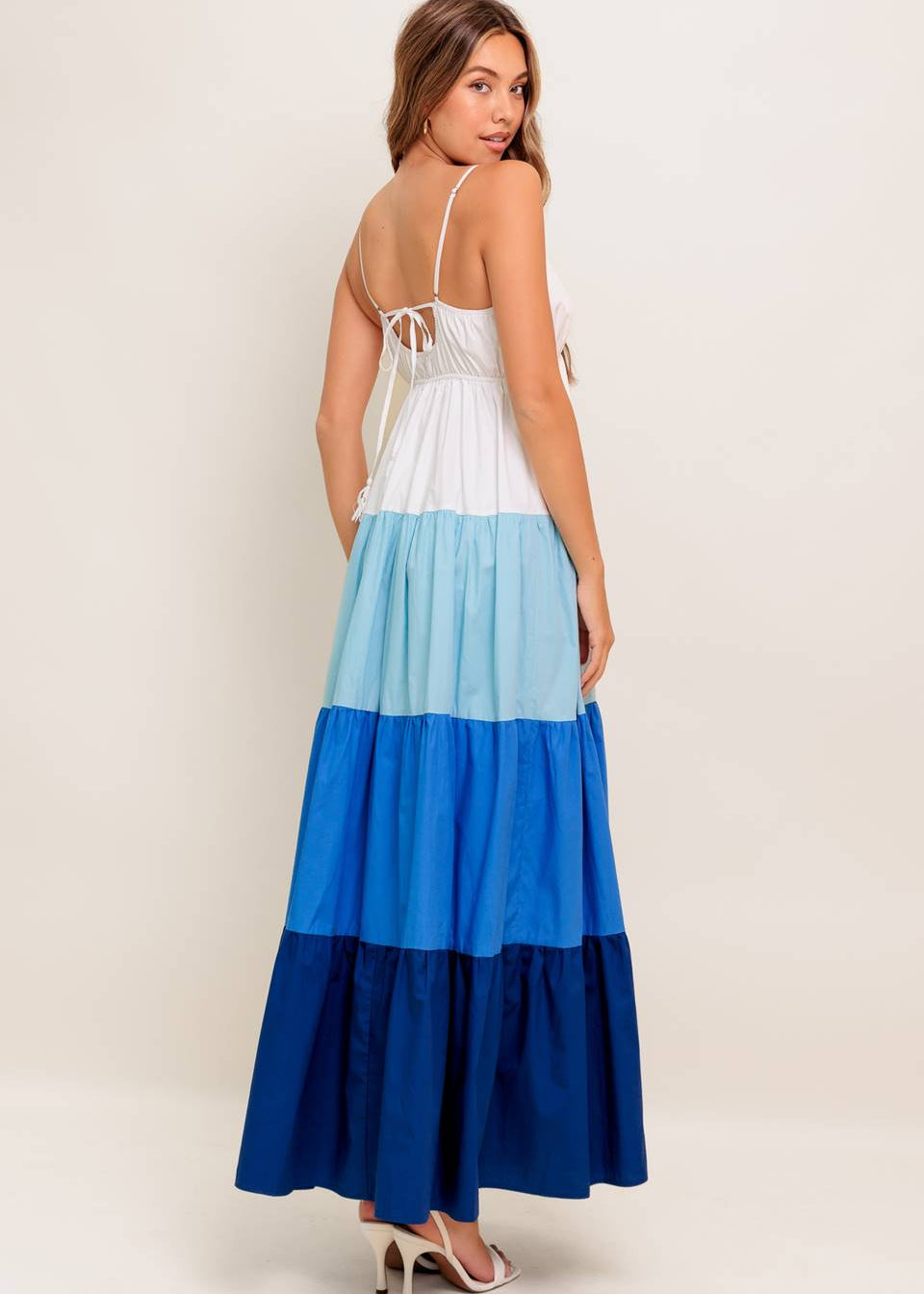 OCEAN DRIFT TIERED MAXI DRESS