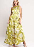 GOLDEN GROVE BLOOM WOVEN MAXI DRESS