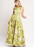 GOLDEN GROVE BLOOM WOVEN MAXI DRESS