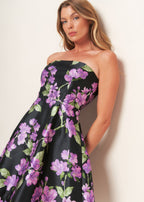 NOIR BLOOM MINI DRESS