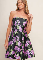 NOIR BLOOM MINI DRESS