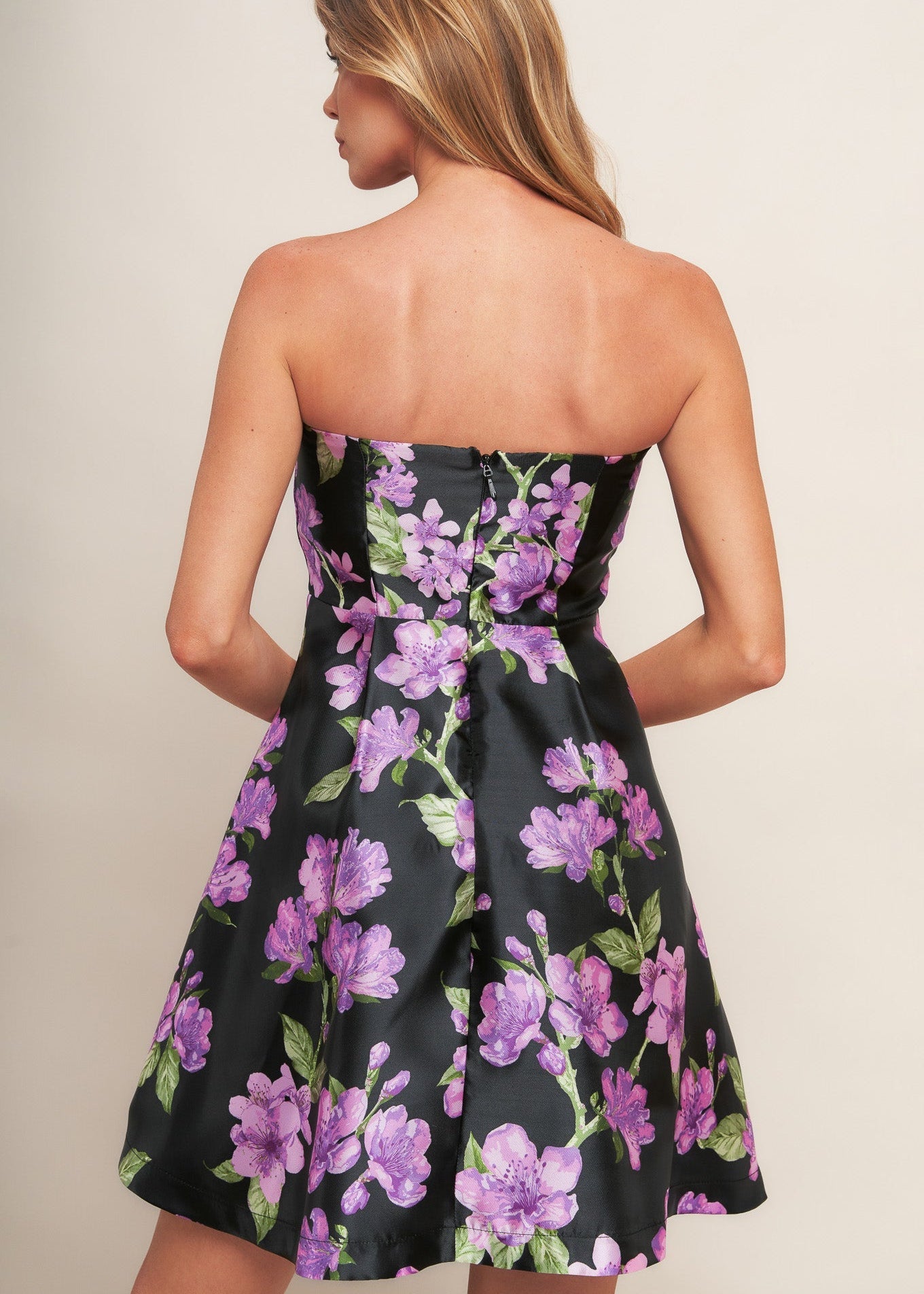 NOIR BLOOM MINI DRESS
