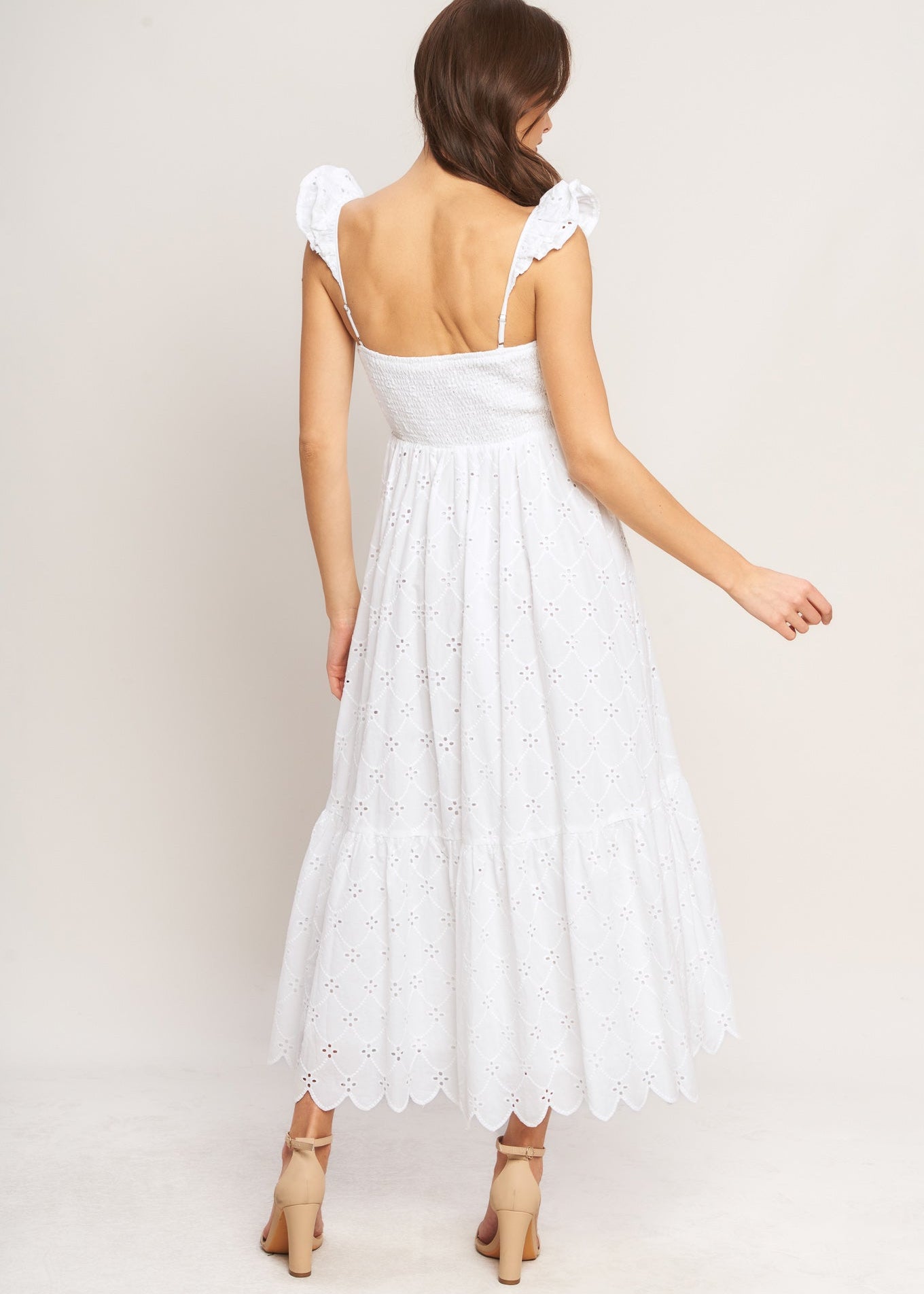 THE LIORA EYELET MIDI DRESS Secondary image
