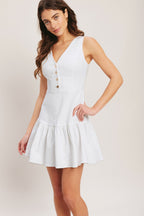 SKY GARDEN WOVEN MINI DRESS