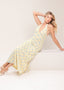 DELICATE BLOOM HALTER WOVEN LACE MIDI DRESS