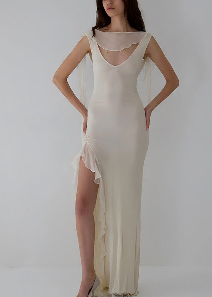THE SIENNA BACKLESS RIBON MAXI DRESS Secondary image