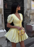 THE SOLEIL LACE UP MINI DRESS