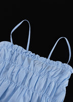 THE AZURE BREEZE BACKLESS MIDI DRESS