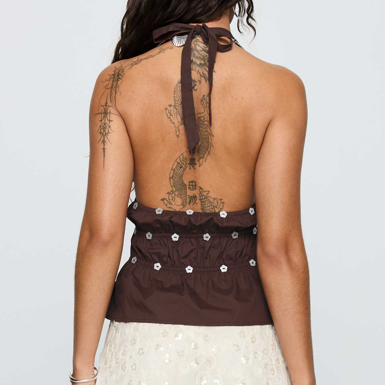 Summer Nail Deep V Plunge Halterneck Vest Sexy Cutout Sexy Backless Top Secondary image