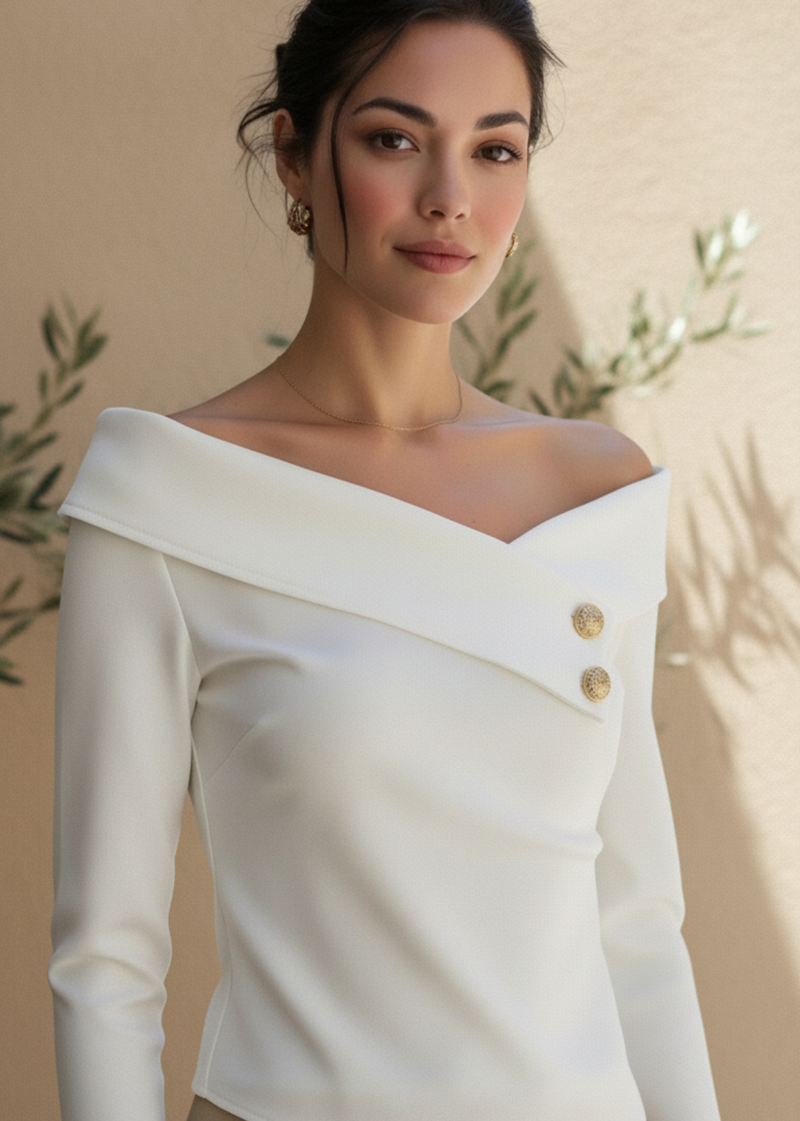 THE SERAPHINA OFF-SHOULDER ELEGANCE TOP Main image
