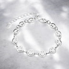 Waterproof Happy Face Charm Link Bracelet