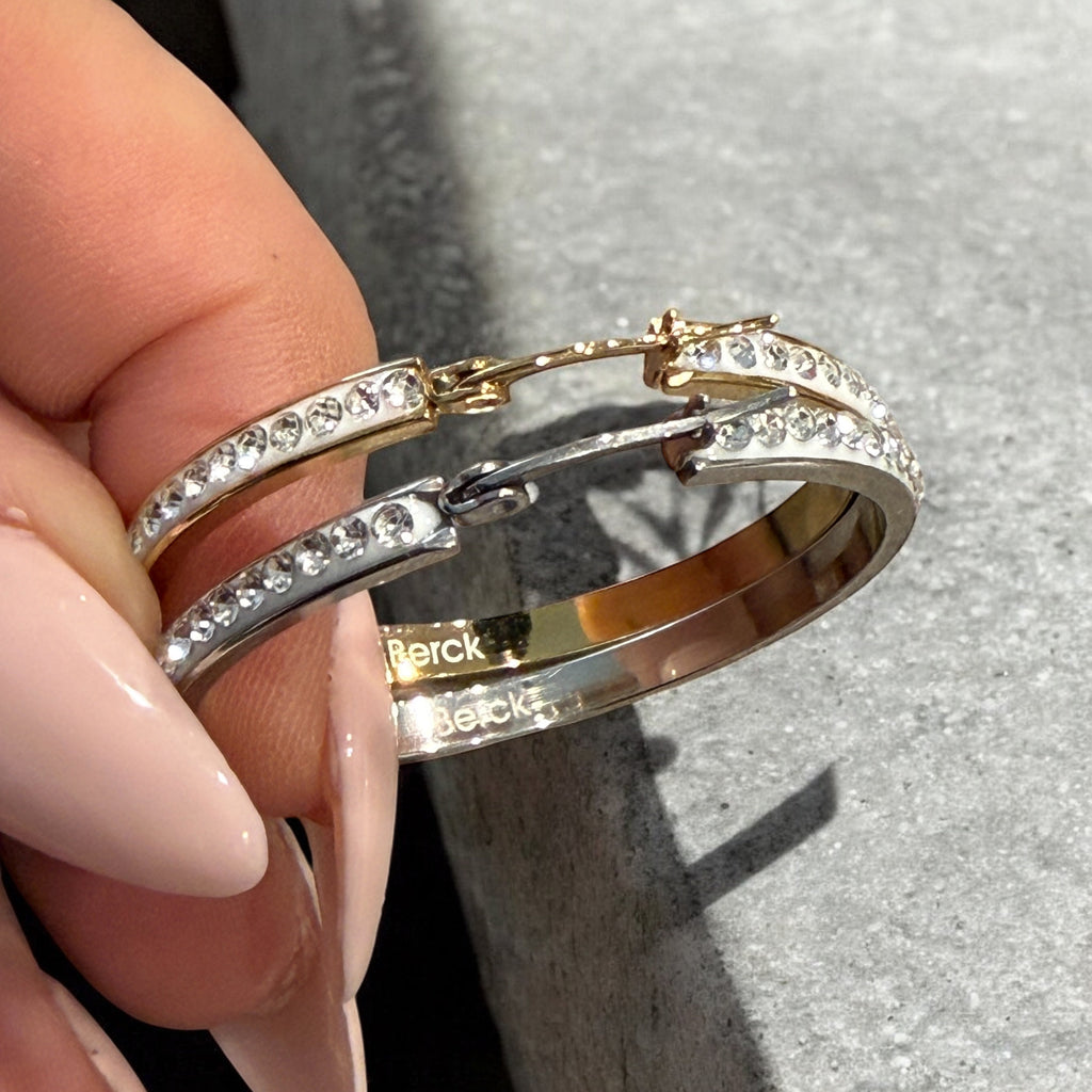 Waterproof Zircon Hoop Earrings