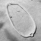 Cuban Curb Chain Heart Necklace
