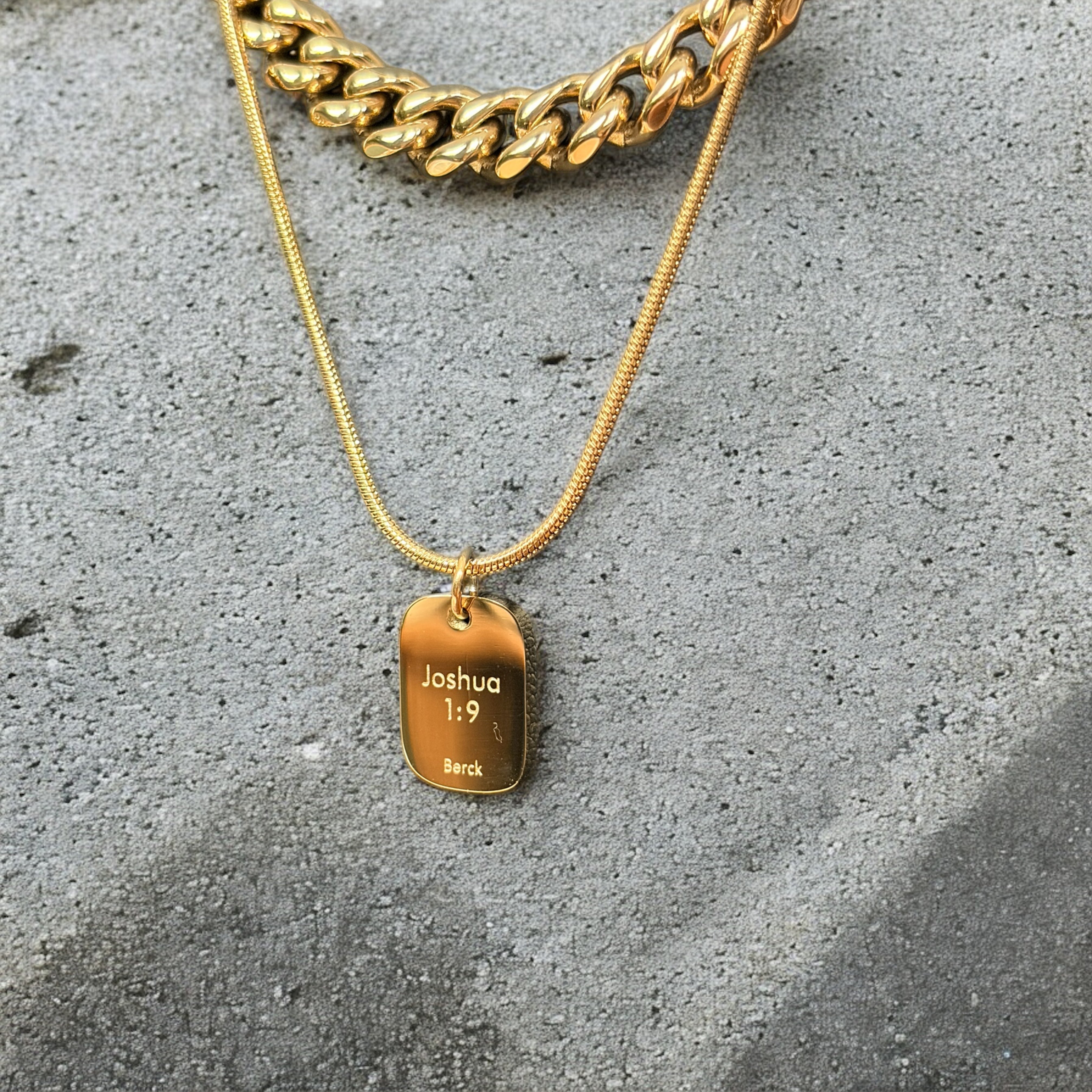 Waterproof “Do Not Be Afraid” Layered Necklace Set Secondary image