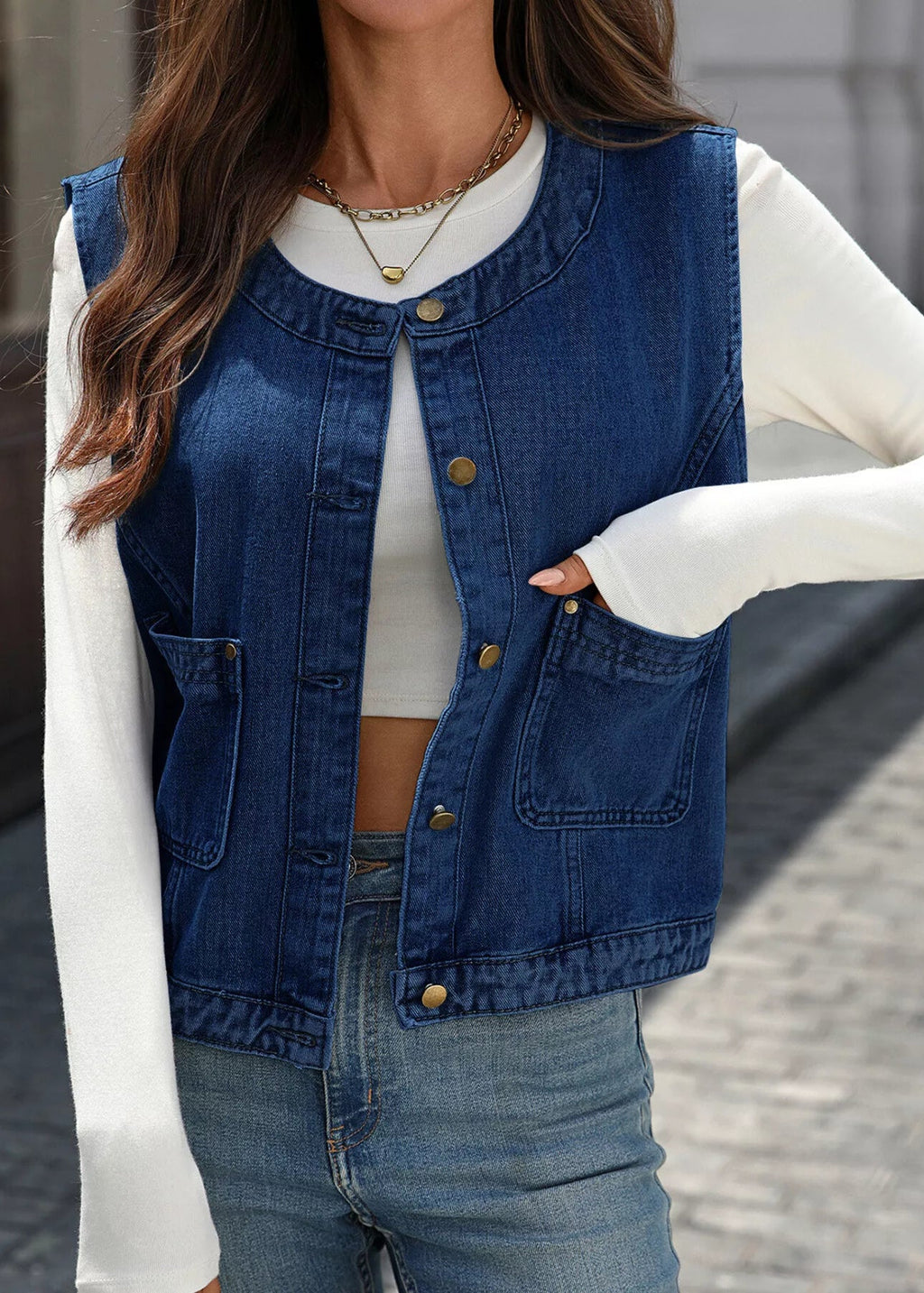 THE MEADOWLINE DENIM VEST