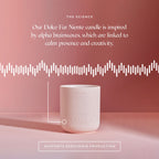 Caftari Dolce Far Niente candle in blush ceramic vessel inspired by alpha brainwaves for calm and creativity