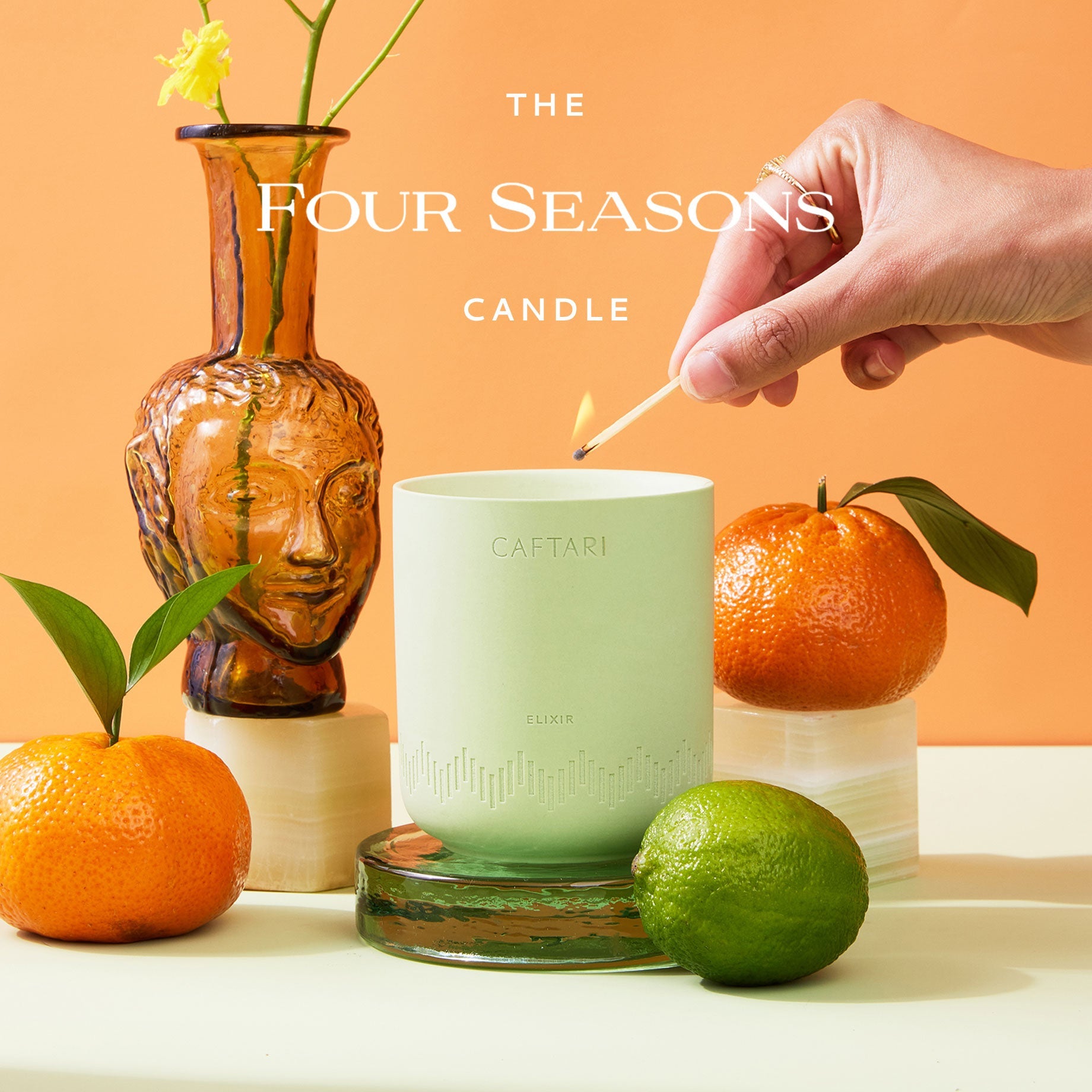 Elixir Bergamot Candle | Uplifting Essential Oil Candle for Energy & Mood Secondary image
