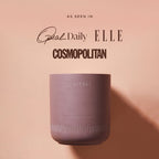 Caftari Nirvana bergamot candle featured in Oprah Daily, Elle, and Cosmopolitan