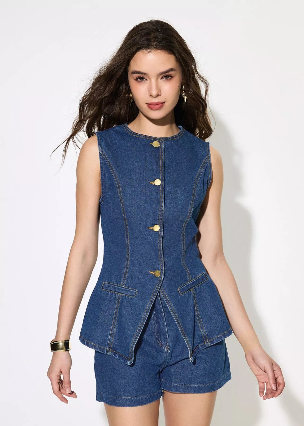 THE BRIELLE TAILORED DENIM SET Main image