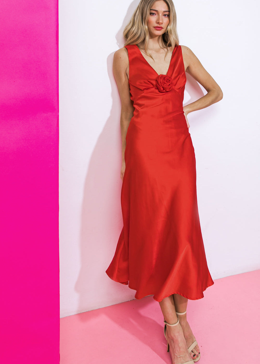 THE SCARLET ROSE MIDI DRESS
