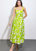 THE LIMONCELLO BLOOM MIDI DRESS