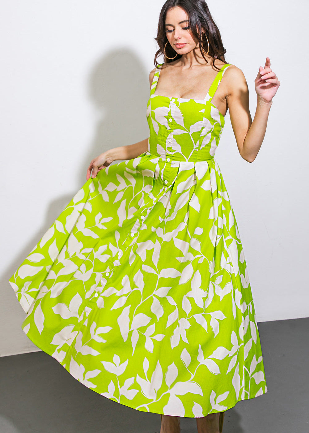THE LIMONCELLO BLOOM MIDI DRESS Main image
