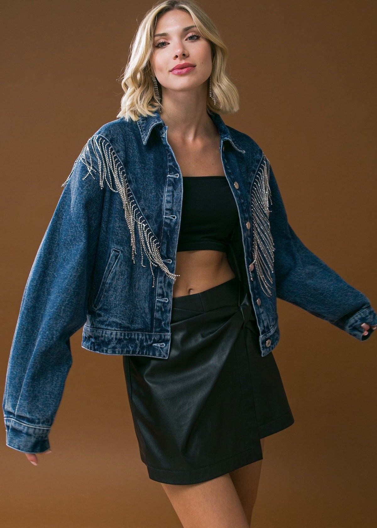 THE EVERLY FRINGE DENIM JACKET