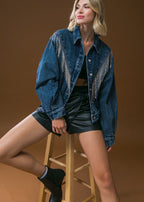 THE EVERLY FRINGE DENIM JACKET