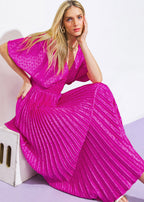 ELECTRIC BOOM SATIN MIDI DRESS