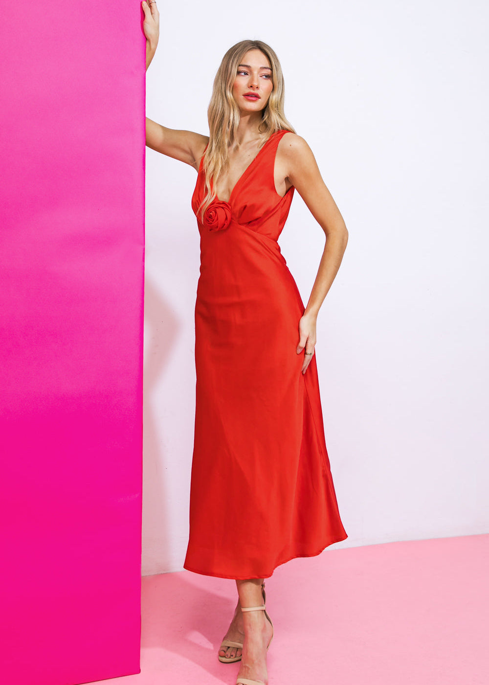 THE SCARLET ROSE MIDI DRESS
