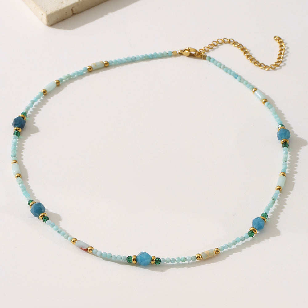 THE CAPRI BLUE STONE NECKLACE Secondary image