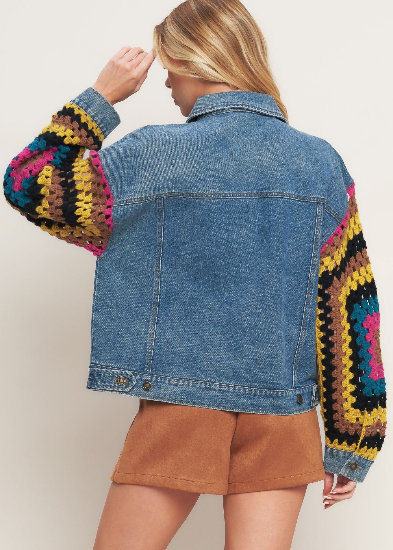 FESTIVAL WEAVE WASHED DENIM JACKET Secondary image