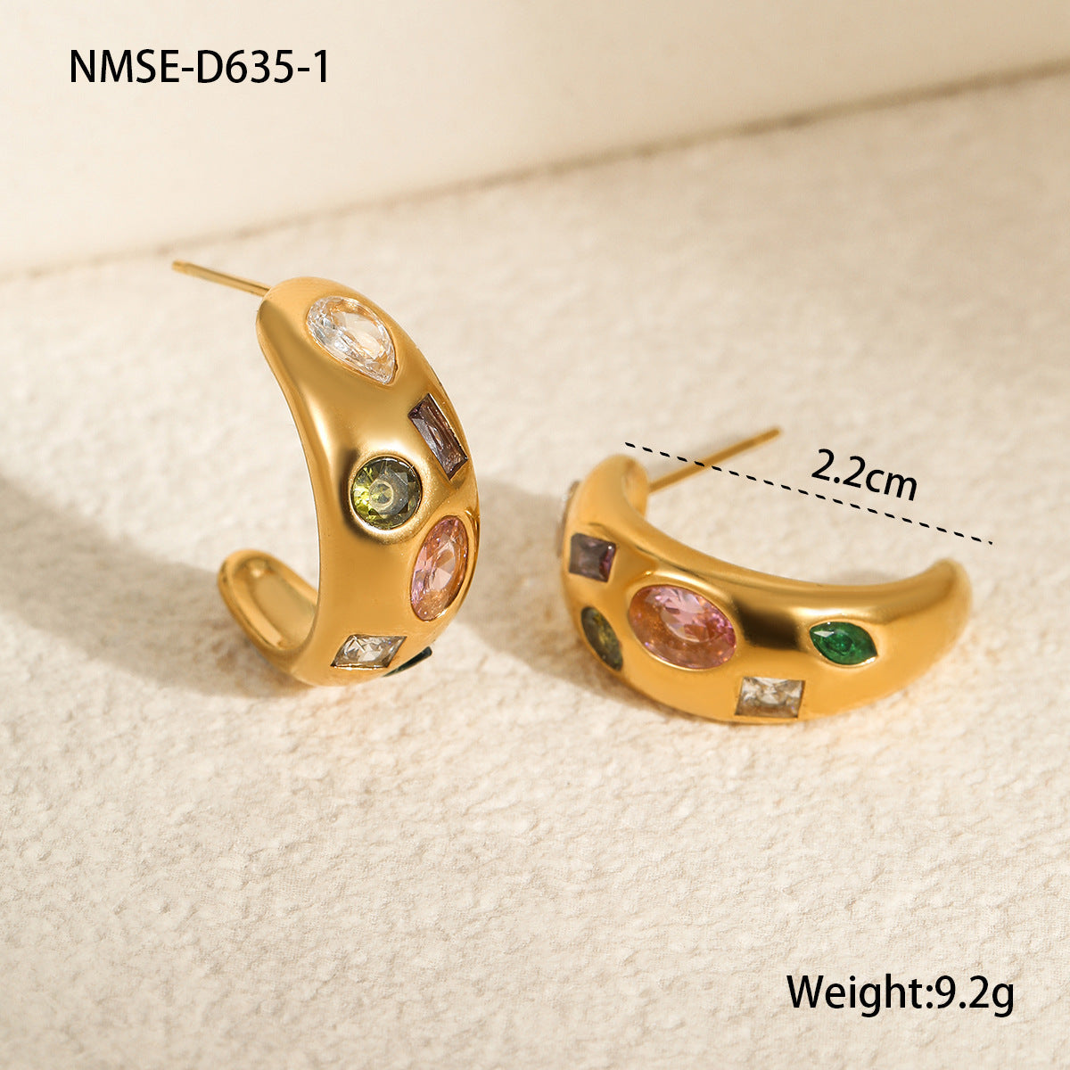 THE LUMA GEMSTONE HOOP EARING Secondary image